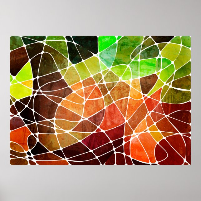 Póster abstracto de fondo de grifo geométrico abstracto,  (Frente)