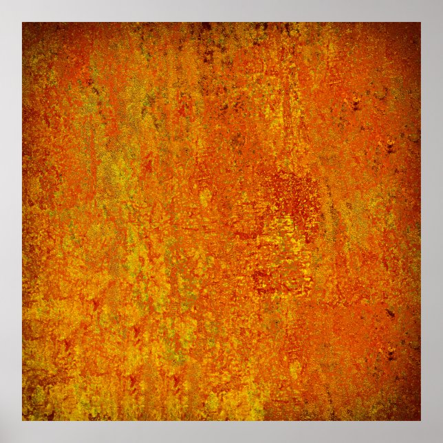 Póster abstracto de fondo de grunge amarillo naranja, art (Frente)