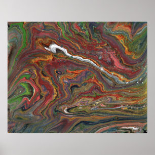 Póster abstracto de geoda acrílica Zing 1
