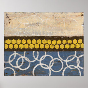Póster Abstracto de Honey Comb I