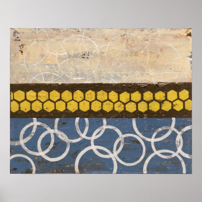Póster Abstracto de Honey Comb I (Frente)