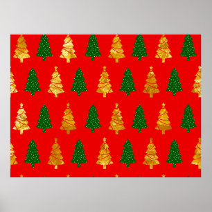 Póster Abstracto de pinos con textura de Relieve metaliza