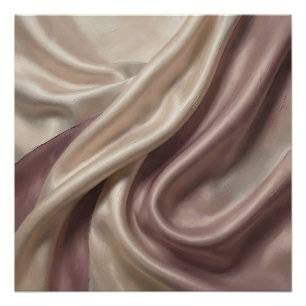 Póster Abstracto de seda elegante y fluida