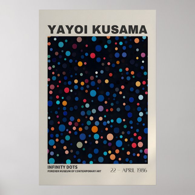 Póster abstracto de Yayoi Kusama - Impresión de Ya (Frente)