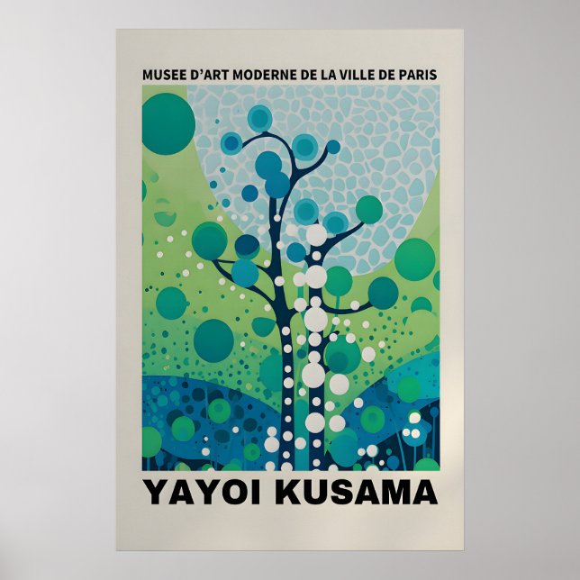 Póster abstracto de Yayoi Kusama - Impresión de Ya (Frente)