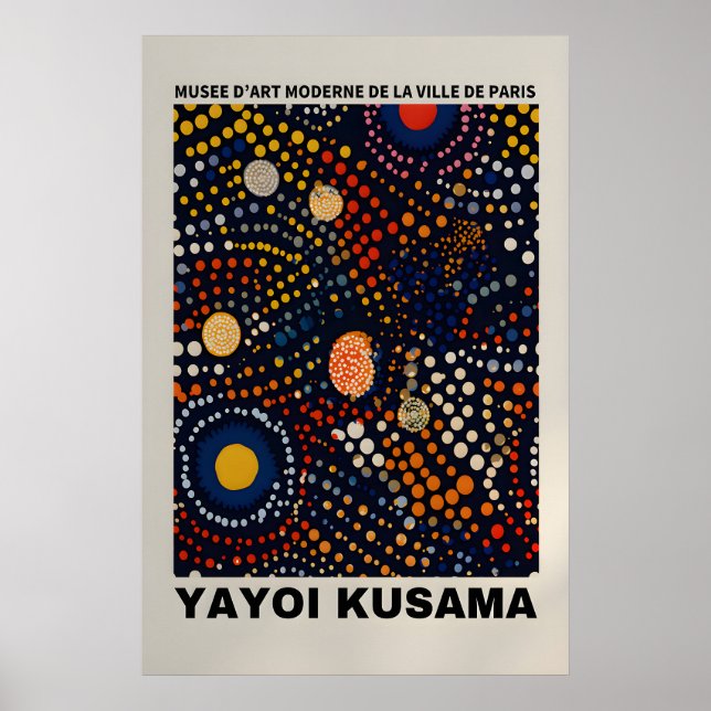 Póster abstracto de Yayoi Kusama - Impresión de Ya (Frente)