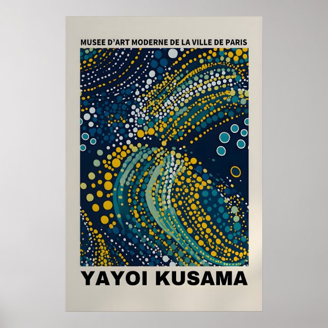 Póster abstracto de Yayoi Kusama - Impresión de Ya (Frente)