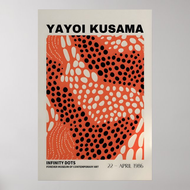 Póster abstracto de Yayoi Kusama - Impresión de Ya (Frente)