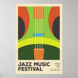 Póster abstracto del Festival de Jazz Modernidad d