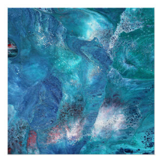 Póster abstracto Galaxy 3 Soft Blue