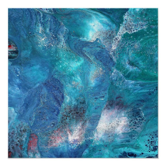 Póster abstracto Galaxy 3 Soft Blue (Anverso)