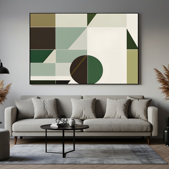 Póster Abstracto Geométrico de Tonos Terrestres Modernos (Subido por el creador)