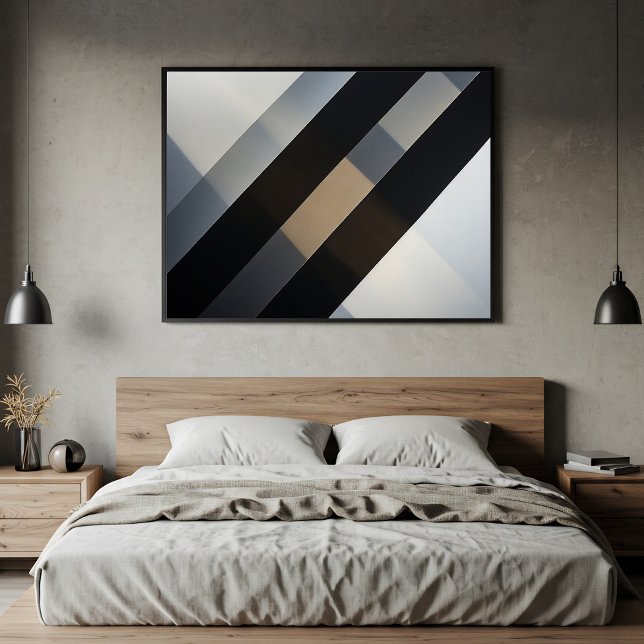 Póster Abstracto Geométrico Minimalista Neutral Diagonal (Subido por el creador)