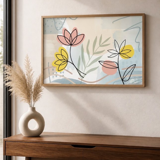 Póster Abstracto Minimalista Floral (Subido por el creador)