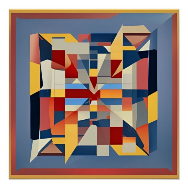 Póster Abstracto Multicolor (Anverso)