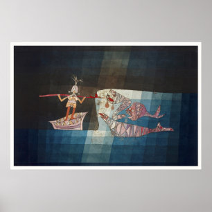 Póster abstracto náutico de Paul Klee El navegante