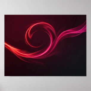 Póster abstracto oscuro de flujo en espiral carmes