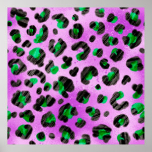 Póster Abstracto Pincel de dibujo de mano sin inconvenien