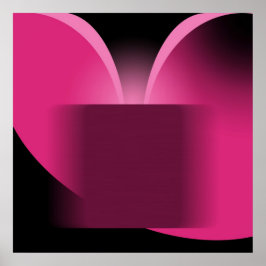 Póster Abstracto Rosa Oscuro Lujo con Negro AP0004