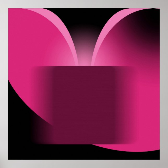 Póster Abstracto Rosa Oscuro Lujo con Negro AP0004 (Frente)
