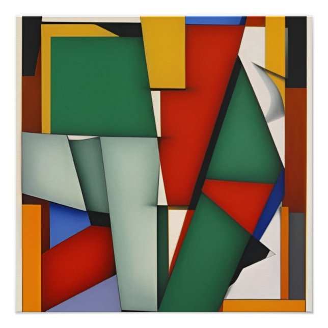 Póster Abstracto Verde (Anverso)