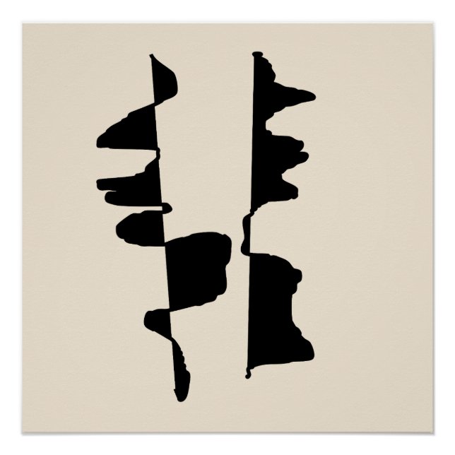 Póster "Abstrait Dual Face" (Anverso)