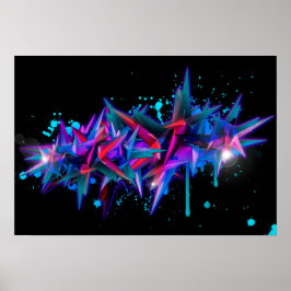 Póster Abstrakt Graffiti