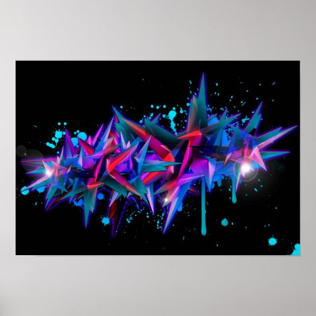 Póster Abstrakt Graffiti (Frente)