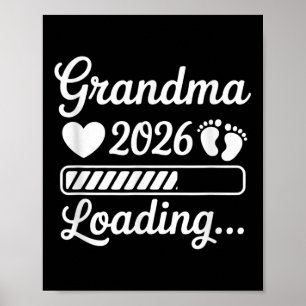 Póster Abuela 2026 Cargando Invitación De Embarazo Nueva