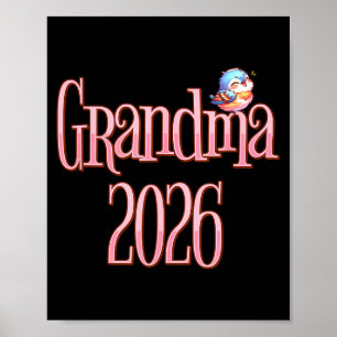 Póster Abuela 2026 Pájaro Lindo Nueva Abuela Revelación E