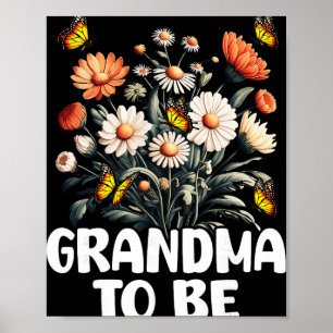 Póster Abuela a punto de ser, anuncio de embarazo de nuev