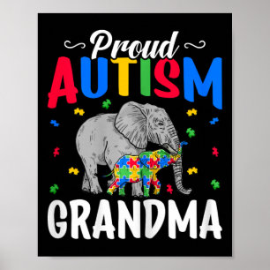 Póster Abuela de autismo orgullosa - Autismo autista auti
