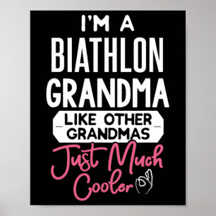 Póster Abuela de biatlón de Día de la Madre Guay