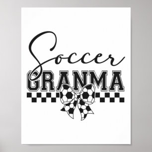 Póster Abuela de fútbol Abuela de fútbol Día del juego Dí