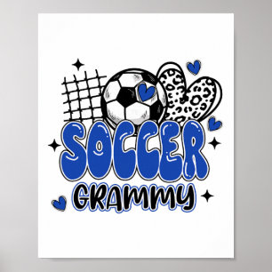 Póster Abuela de fútbol lindo Leopardo Abuela de fútbol d