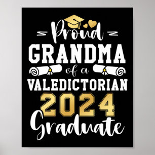 Póster Abuela De Graduación De Valedictorian Cl 2024