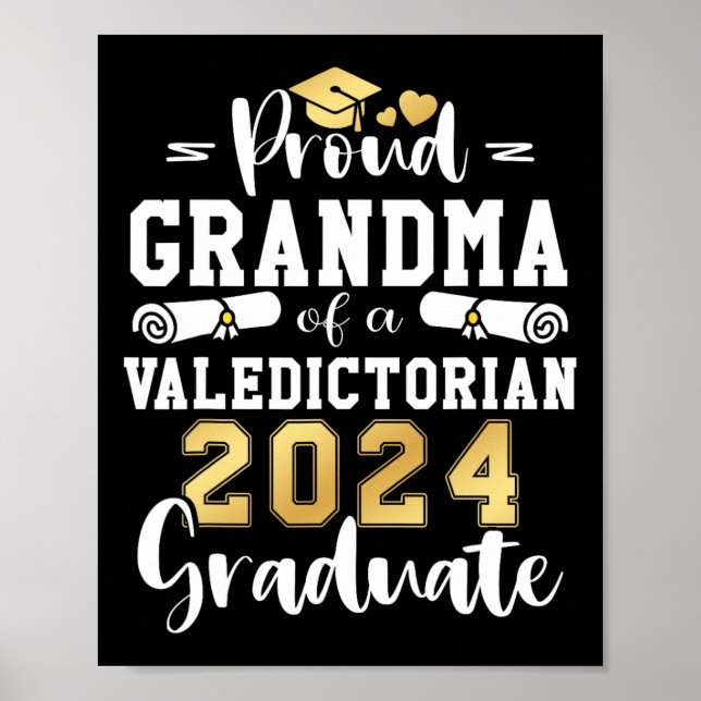 Póster Abuela De Graduación De Valedictorian Cl 2024 (Frente)