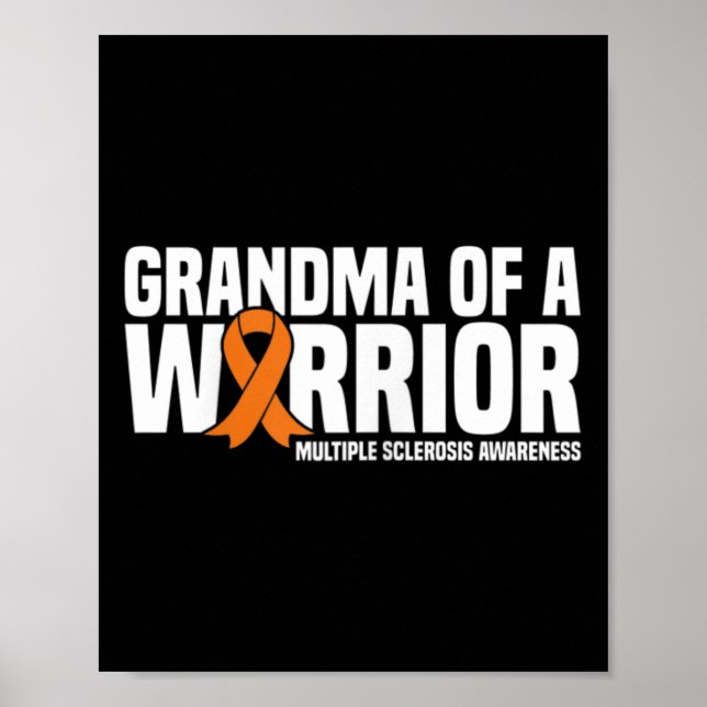 Póster Abuela De Guerrero Señora Esclerosis Múltiple Awar (Frente)