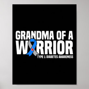 Póster Abuela De Guerrero Tipo 1 Conciencia Sobre La Diab