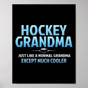 Póster Abuela de hockey divertida abuela de hockey sobre