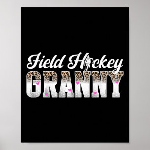 Póster Abuela de Hockey sobre Césped De Una Abuela Jugado