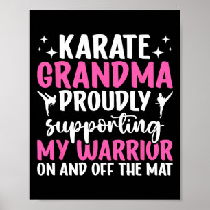 Póster Abuela de Karate apoyando a mi abuela guerrera kar