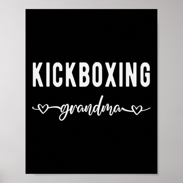 Póster Abuela de kickboxing orgullosa abuela de kickboxin (Frente)