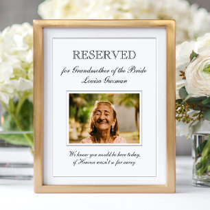 Póster Abuela de la Novia Foto Memorial Boda