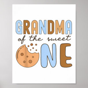 Póster Abuela De Los Dulces Una Galletas Y Leche Primer N