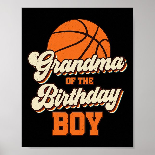 Póster Abuela de Nacimiento Básquetbol Mamá Nana F (Frente)