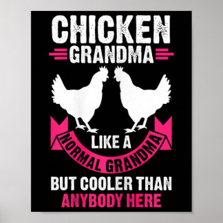 Póster Abuela de pollo de mujeres como una abuela normal 