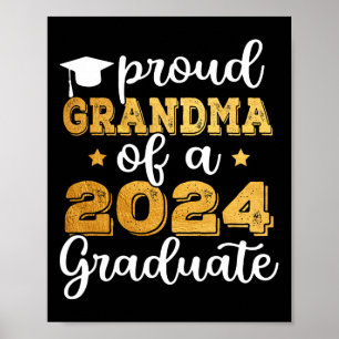 Póster Abuela De Un Graduado De 2024 De 2024 2