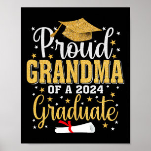 Póster Abuela De Un Graduado De 2024 Para La Graduación F