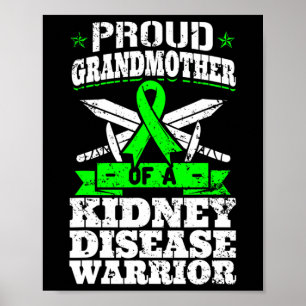 Póster Abuela De Una Enfermedad Renal Conciencia Guerrera
